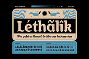 Lethalik – Blackletter Experimental, a Slab Serif Font by Drizy (Thumbnail 1 of 10)