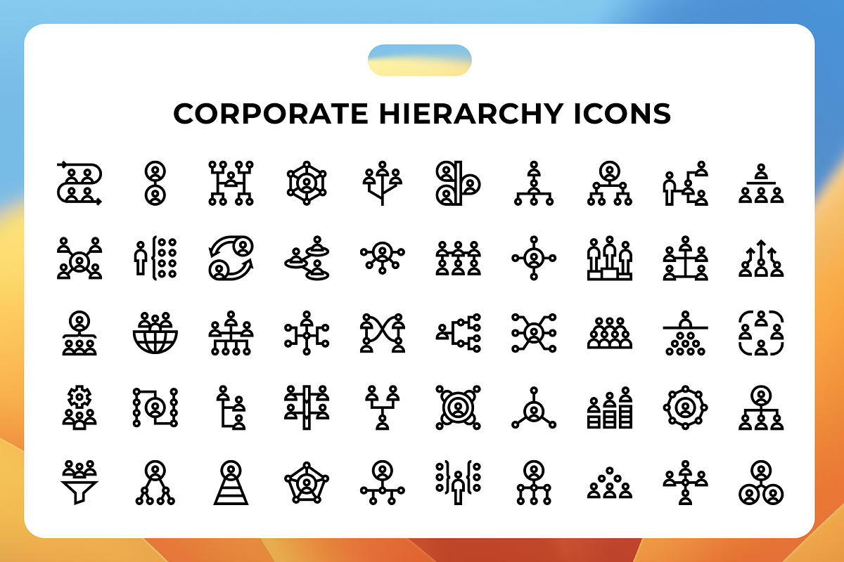 Corporate Hierarchy Icons, a Duotone Icon by Wencory (Photo 1 of 3)