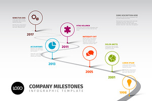 Timeline Template With Icons