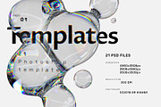 BENZINE - Liquid Photoshop Templates, a Design Template by Inartflow (Thumbnail 3 of 21)
