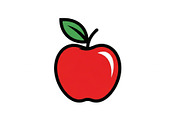 Apple Fruit Vector Icon Bundle, an Illustration by musafir_fashion (Thumbnail 8 of 49)