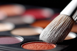 Close up of makeup brush touching, a Beauty & Fashion Photo by MistyDay