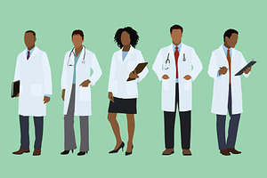 Black Doctors Male and Female