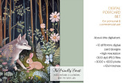 The Friendly Forest Postcard Designs, an Animal Illustration by The Dutch Lady Designs (Thumbnail 3 of 7)