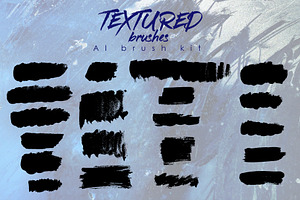 Textured Brushes. AI Brush Kit