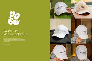 White Hat Mockup Set Vol. 1