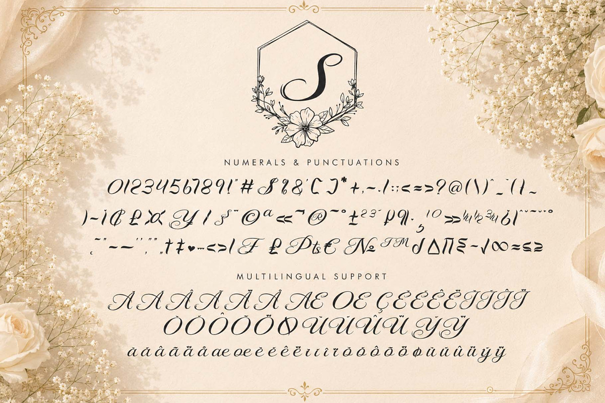 Santhina Flower Monogram, a Handwritten Font by Yoga Letter (Photo 6 of 6)