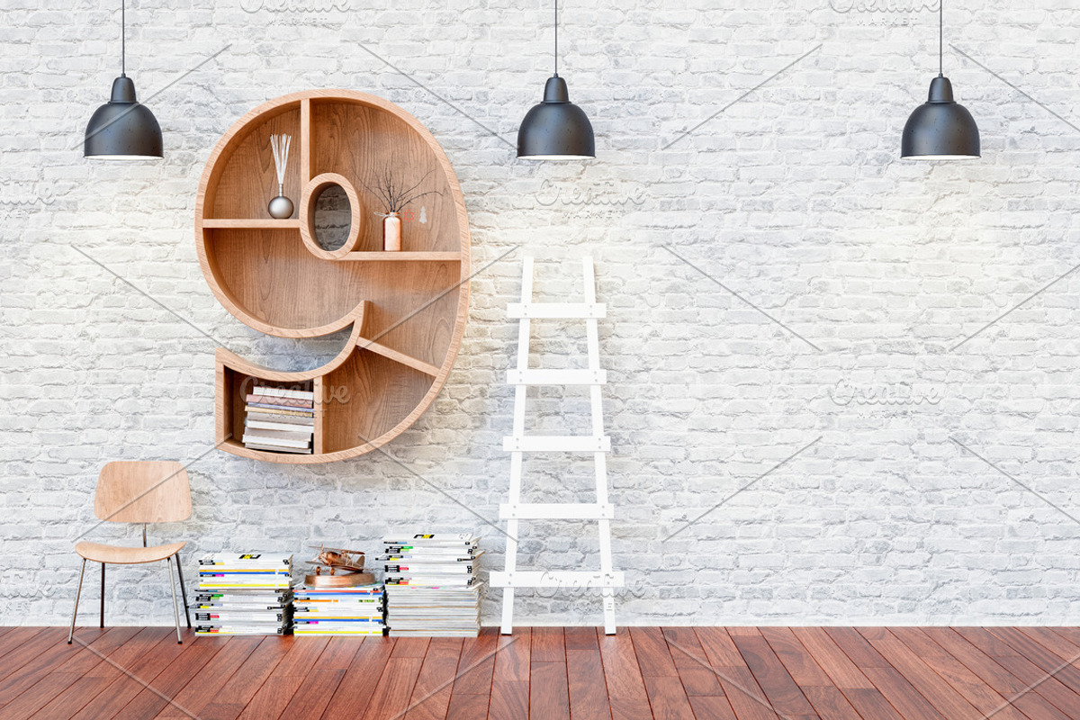 Bookshelf featuring chair, decoration, and brick, a School & Education Photo by DigitalPen (Photo 2 of 2)