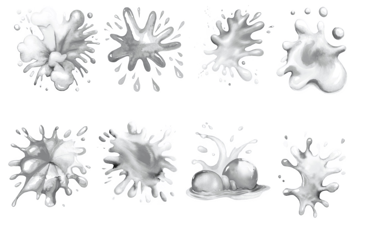 Splash Splatter Marks Set 4 Stamps, a Brush Add-On by Disasterology Ink (Photo 5 of 9)
