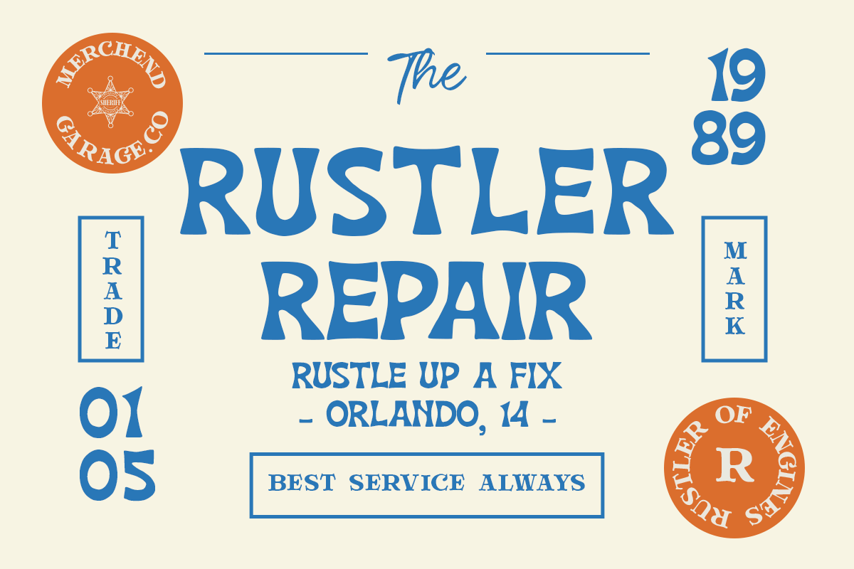 Reatro Retro - Western Font, a Slab Serif Font by Pandeka Studio (Photo 3 of 9)
