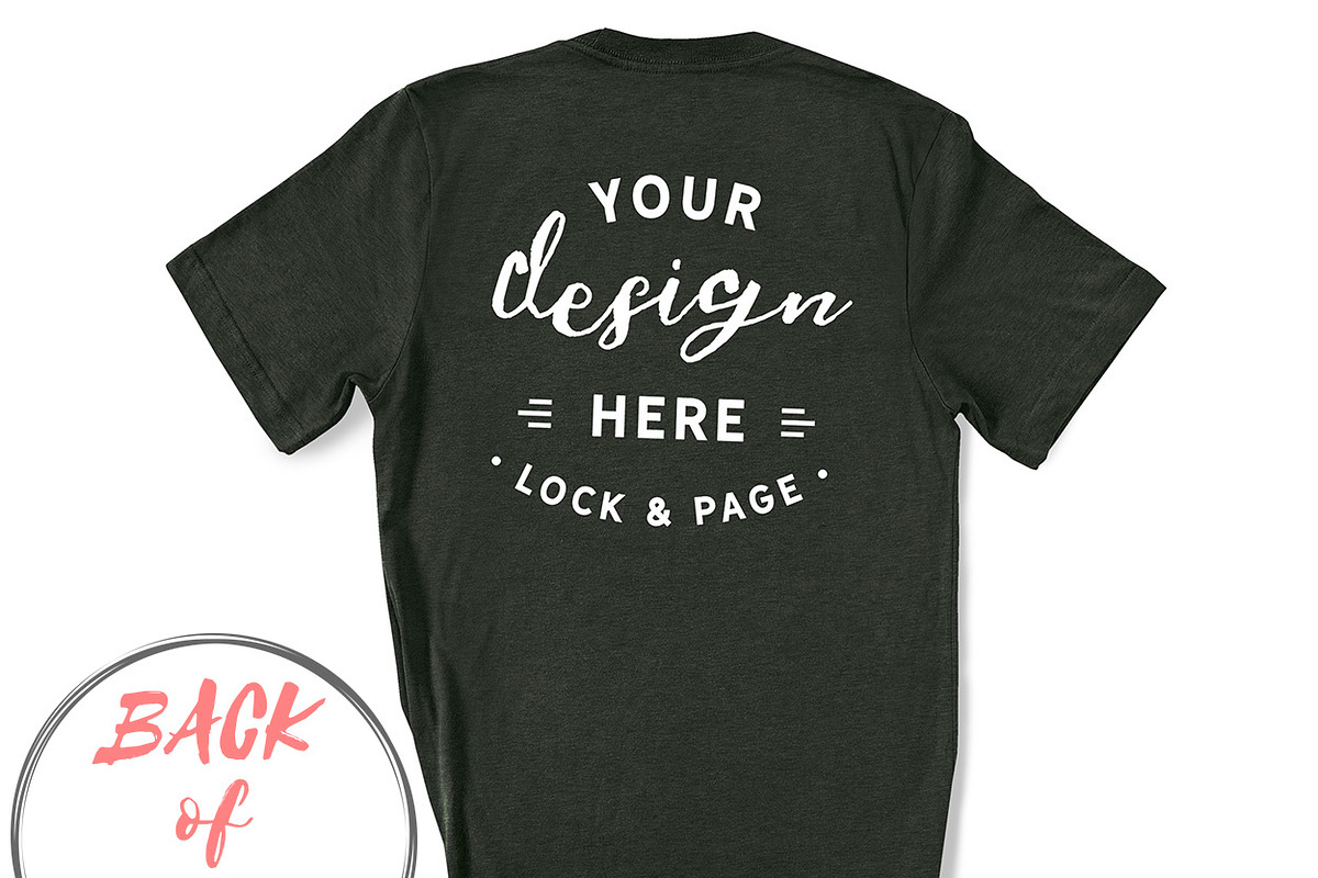 Back Of T-Shirt BC3001 Mockup Bundle, a Shirt Mockup by lock and page (Photo 12 of 88)