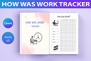 How Was Work Tracker Canva Interior, a Stationery Template by Designmela01 (Thumbnail 1 of 3)