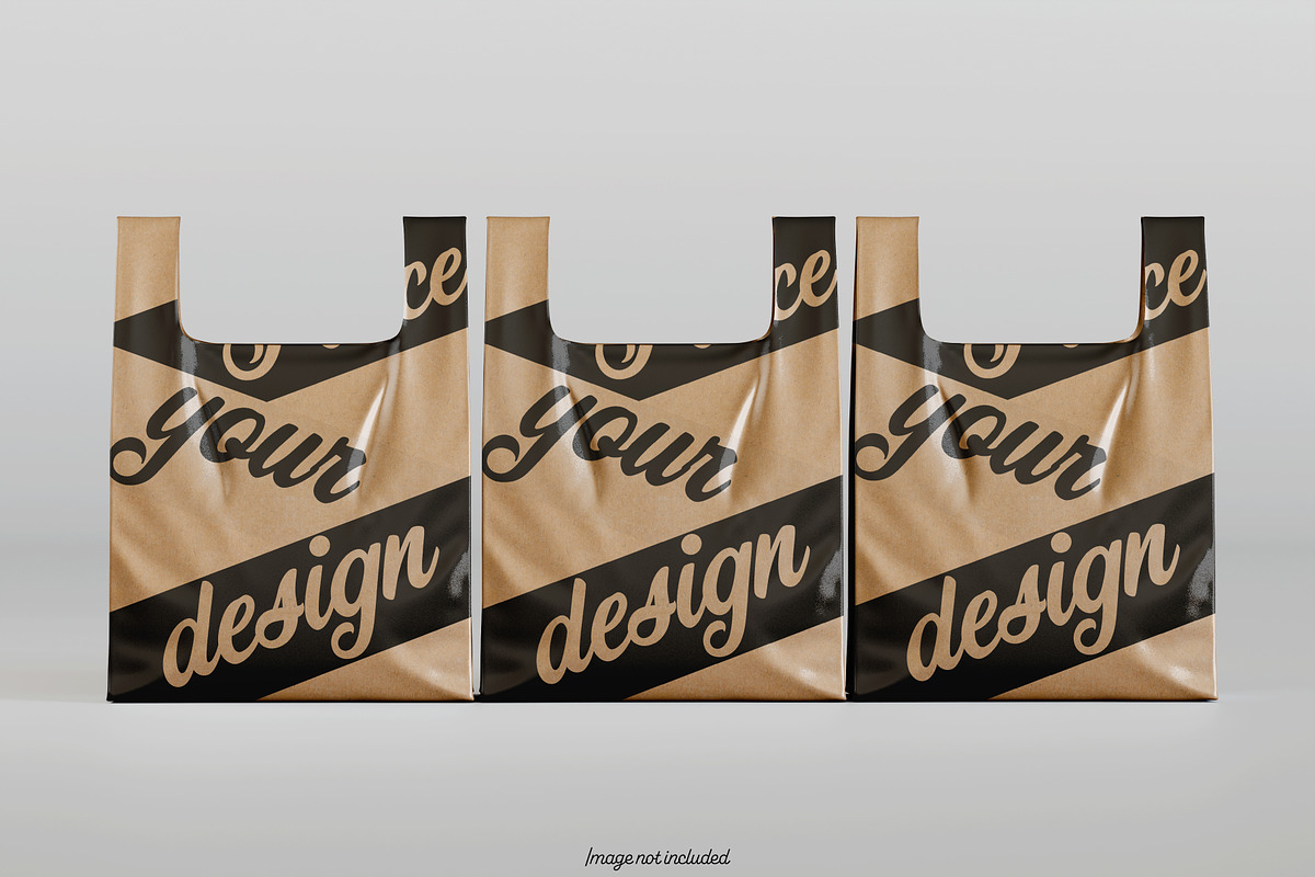 Brown Plastic bag mokcup bundles, a Packaging Mockup by Ambo Ampeng (Photo 14 of 19)