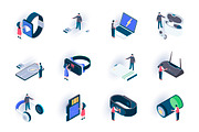 Unique Isometric Icons Pack, an Outline Icon by alexdndz (Thumbnail 20 of 21)