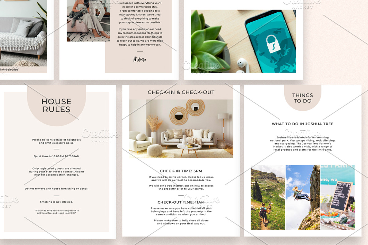 Airbnb STR Welcome Book Template, a Design Template by LineByLine (Photo 3 of 7)