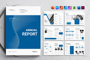 Annual Report Template, a Brochure Template by DesignCrest (Thumbnail 1 of 14)