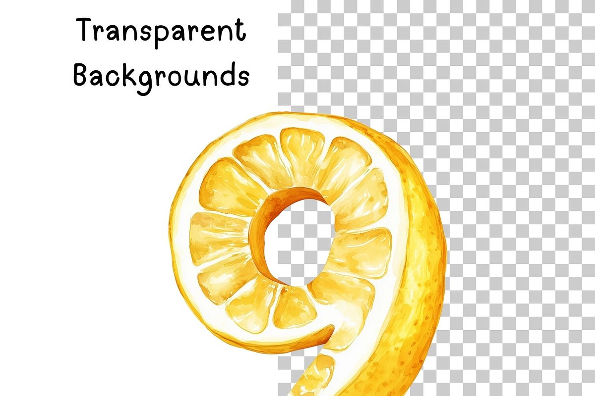 Lemon Numbers Clipart, an Illustration by PassionPNGcreation (Photo 3 of 4)