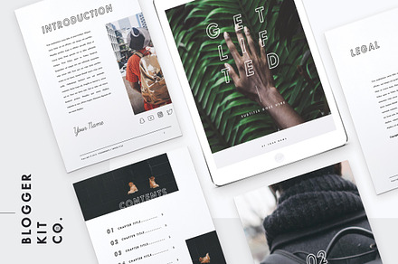 Ebook Template | PowerPoint, a Magazine Template by Blogger Kit Co.