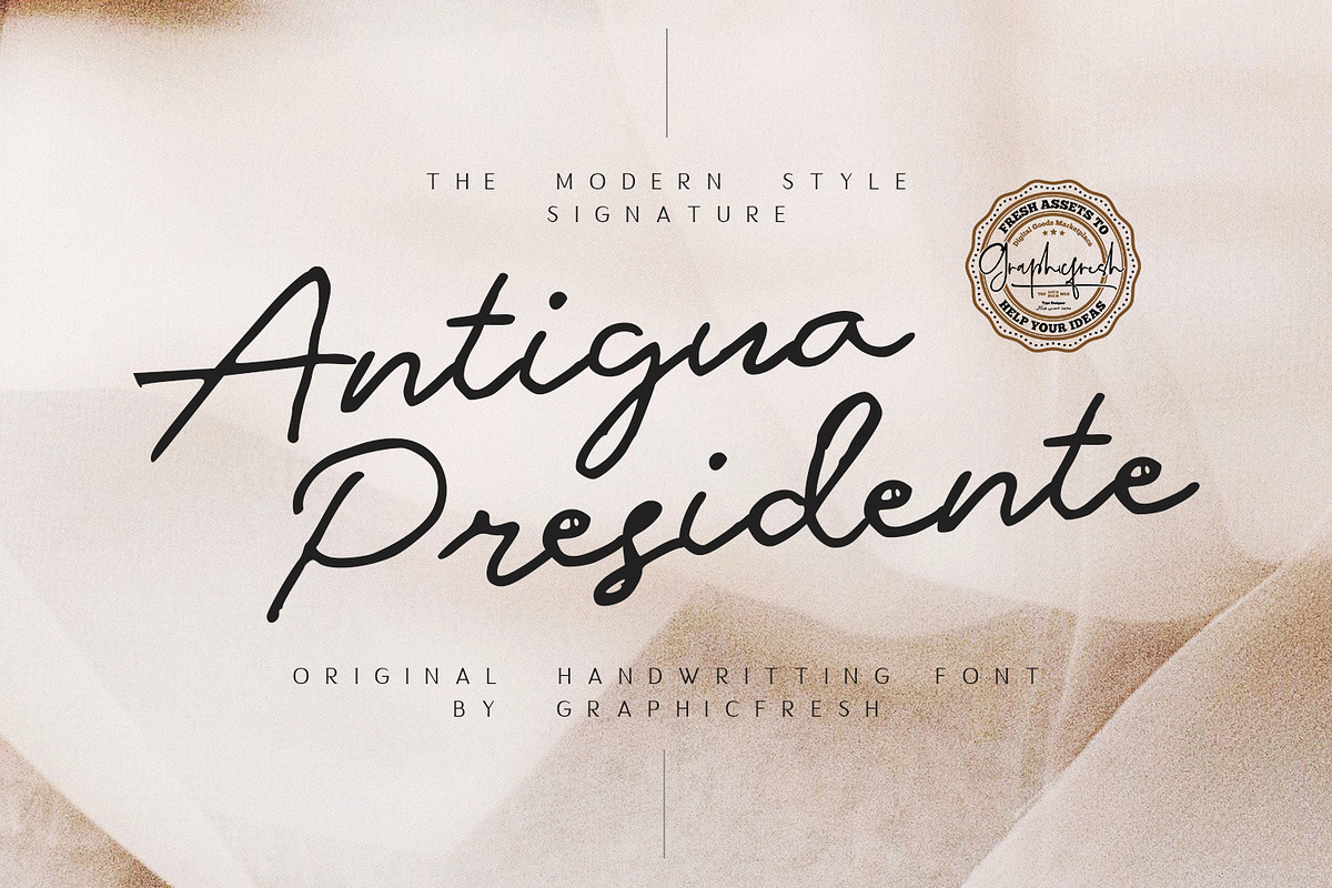 Antigua Presidente - Script Font preview 7