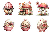 Whimsical easter clipart set, an Illustration by SinaCreation (Thumbnail 3 of 10)