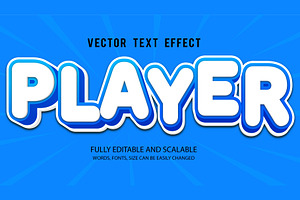 Player Vector 3d Editable Text Effec