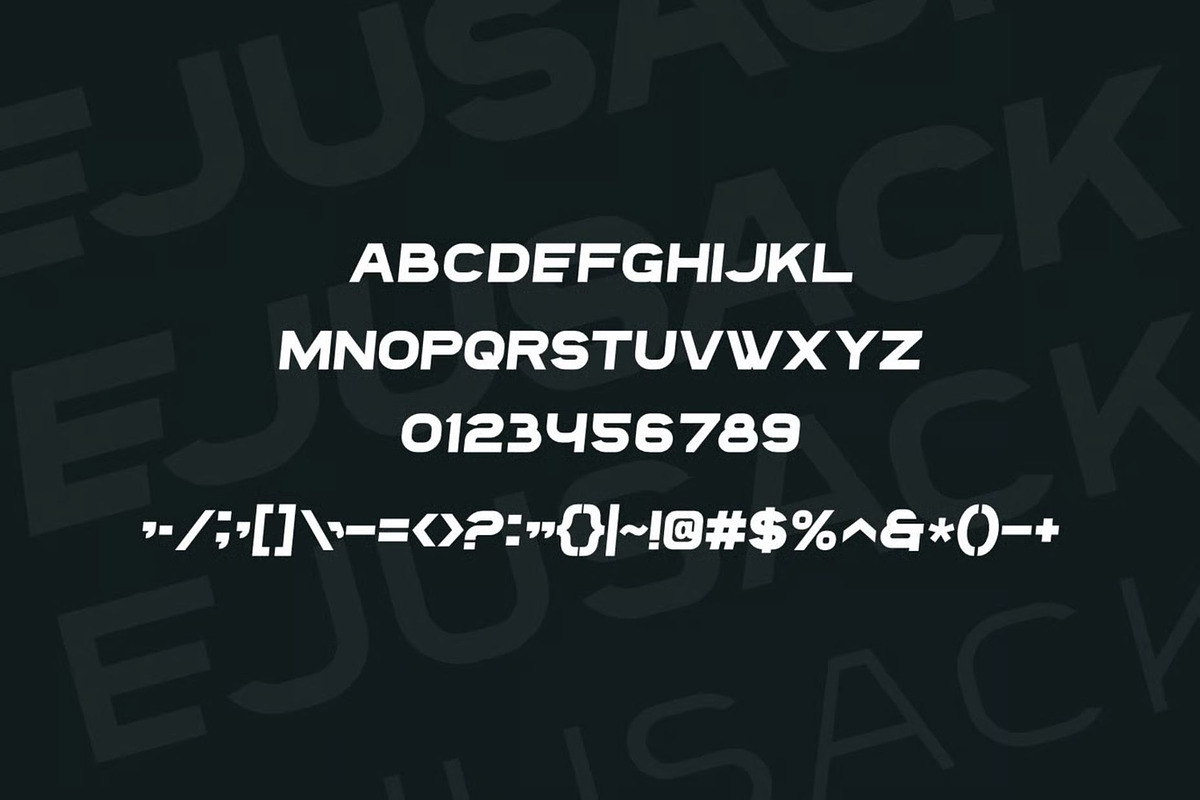 Ejusack, a Sans Serif Font by Auliacreative (Photo 6 of 6)