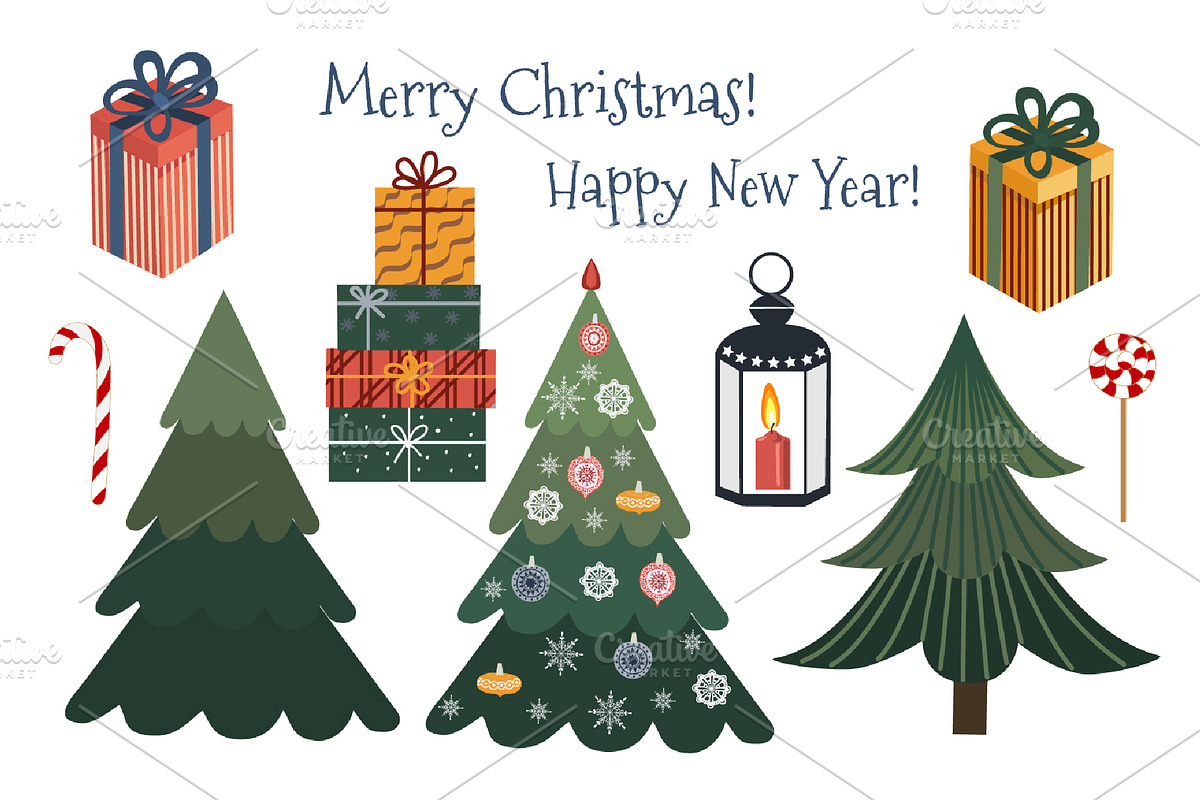 Christmas llamas and Santa clipart, an Animal Illustration by KupalinaArt (Photo 4 of 7)