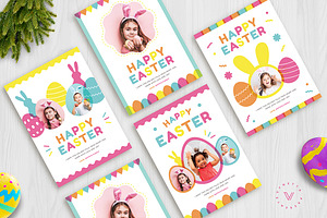 Colorful Easter Card Template