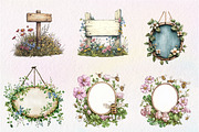 Summer Empty Sign & Wildflowers, an Illustration by CreationArt (Thumbnail 6 of 9)