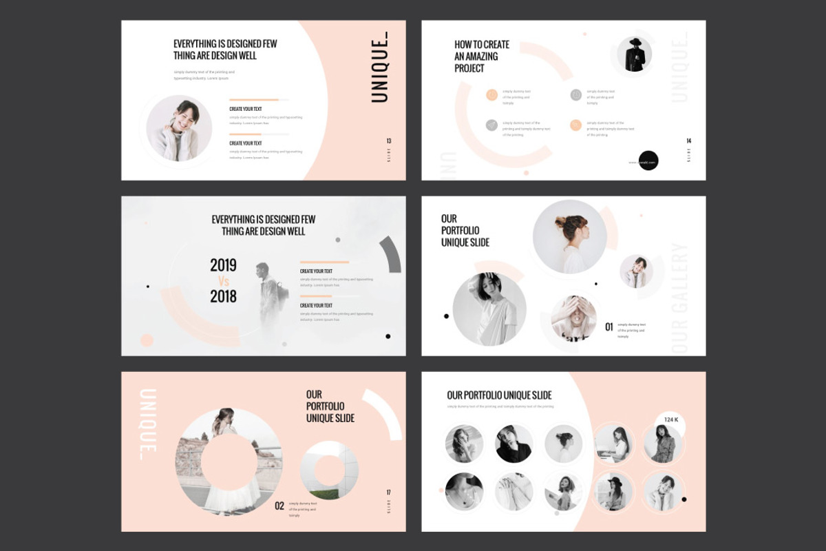 UNIQUE - Google Slide Template, a Presentation Template by Shafura
