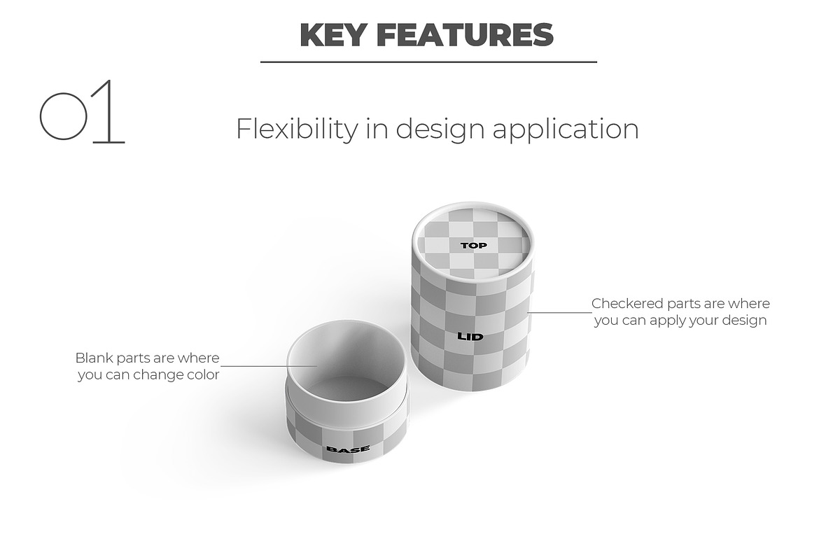 Two-Piece Telescopic Tube Box Mockup, a Packaging Mockup by Sheikhadesign (Photo 2 of 11)