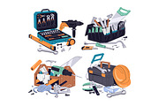 Construction toolkit set, templates, an Object Illustration by PaperTrident (Thumbnail 1 of 8)