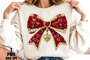 Rhinestone Valentines Bow Png, an Illustration by Daily.Designs (Thumbnail 3 of 5)
