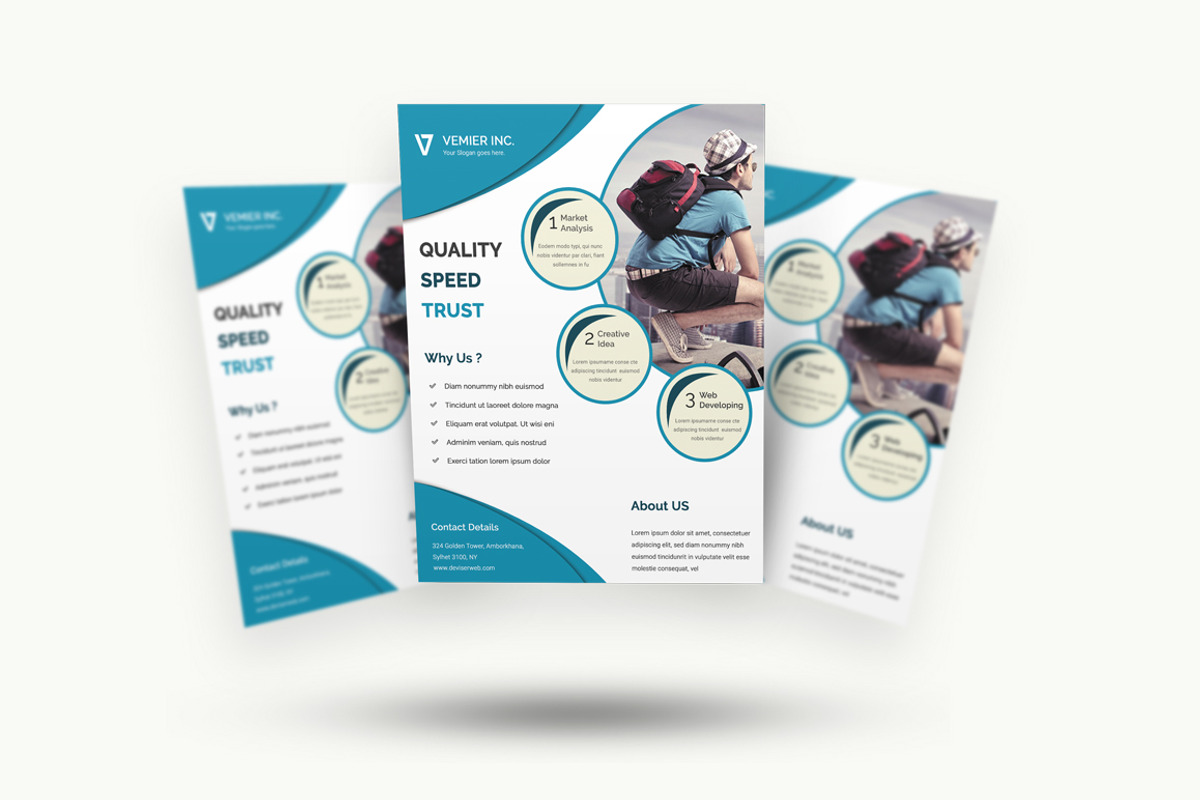 Modern Agency Flyer Templates, a Flyer Template by DeviserWeb (Photo 2 of 4)