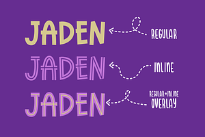 Jaden FD - Cute Layered Font