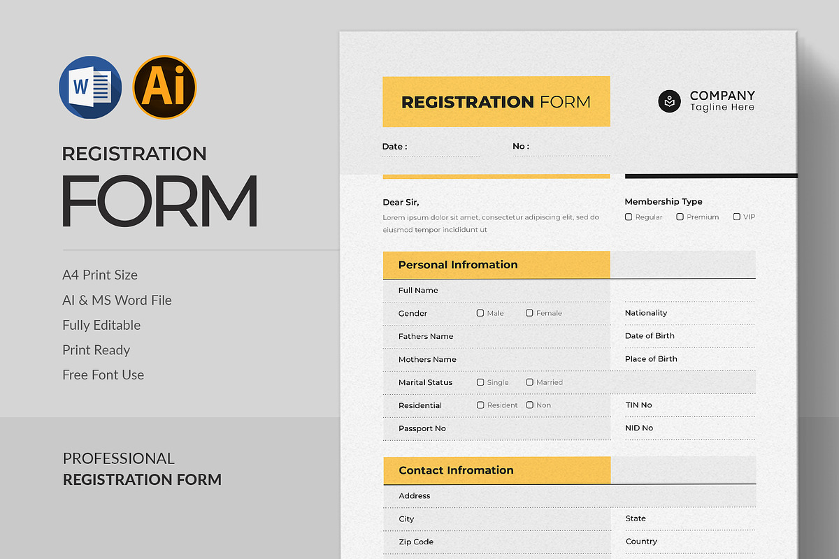 Registration Form | MS Word