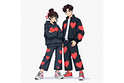Valentine day couple fashion Clipart, a Seasonal Illustration by Creative design (Thumbnail 6 of 7)