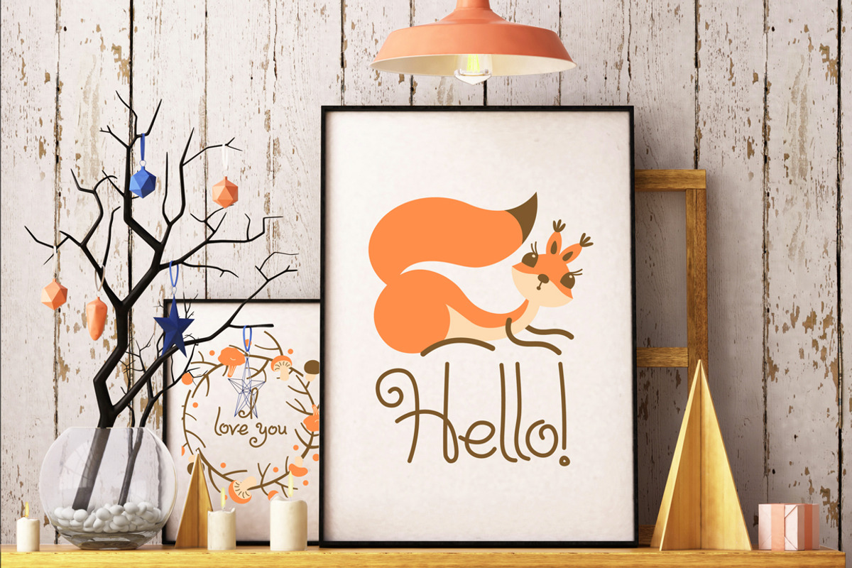 A Scurry of Squirrels - Design Kit, an Animal Illustration by Baksiabat (Photo 2 of 12)