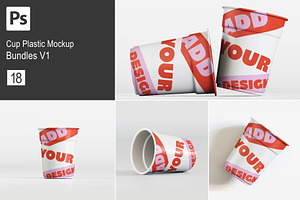 Cup plastic mockup bundles V1, a Packaging Mockup by Ambo Ampeng