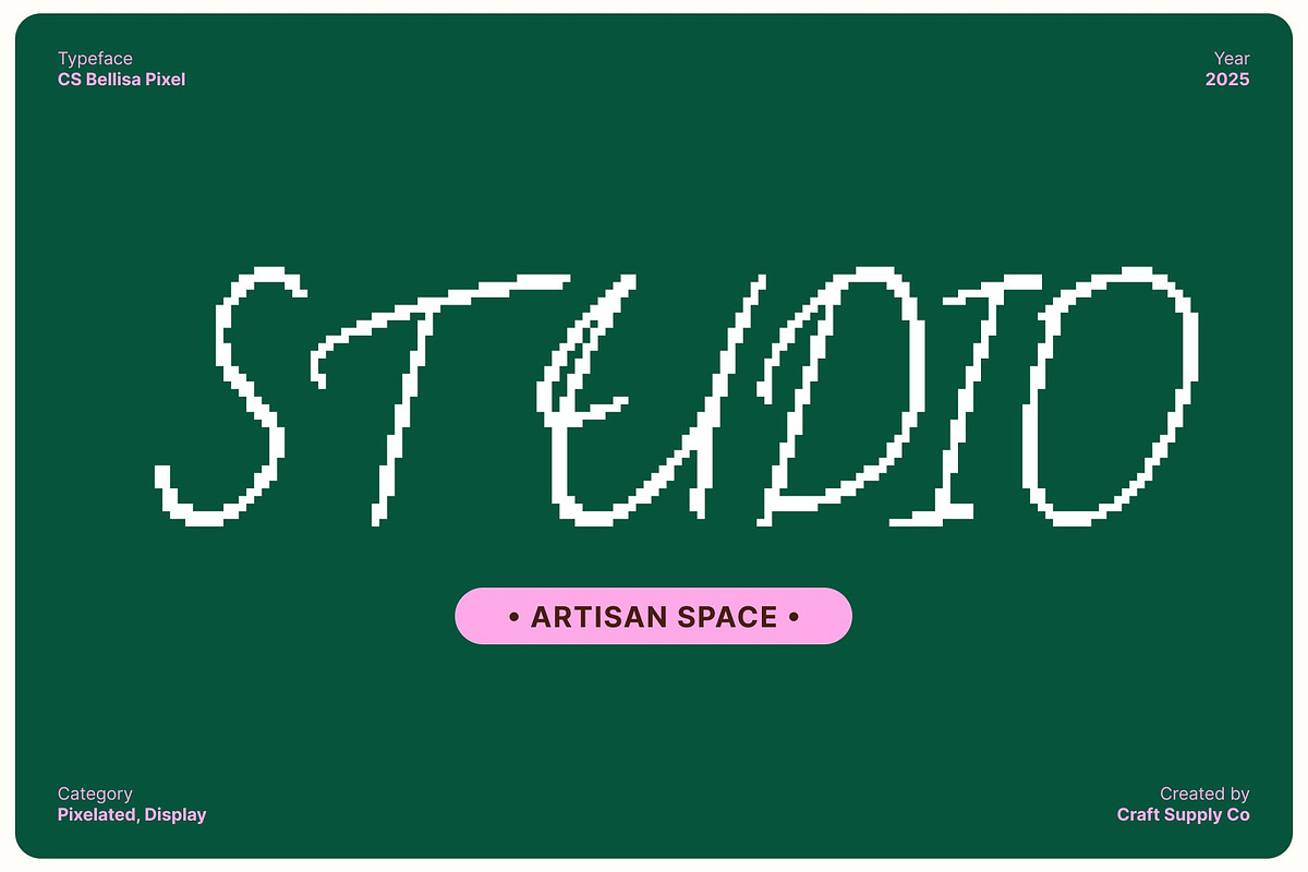 CS Bellisa Pixel, a Handwritten Font by Craft Supply Co. (Photo 2 of 8)