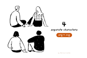 Valentines Day couples line art svg, a Person Illustration by Heartwarming Art (Thumbnail 5 of 11)