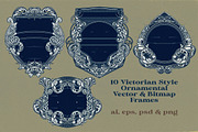10 Frames Vol.8 - Victorian Ornament, a Background Graphic by Cruzine (Thumbnail 6 of 8)