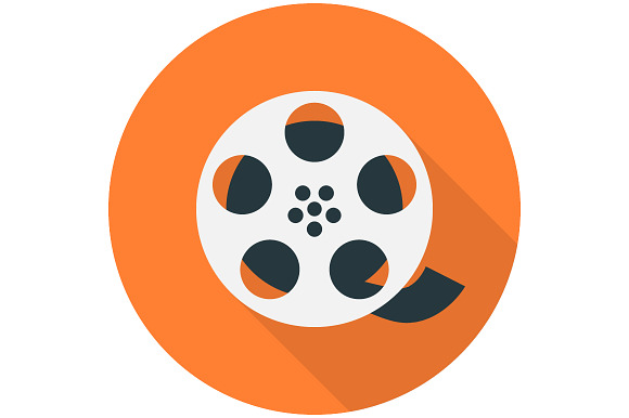Film Reel Flat Icon