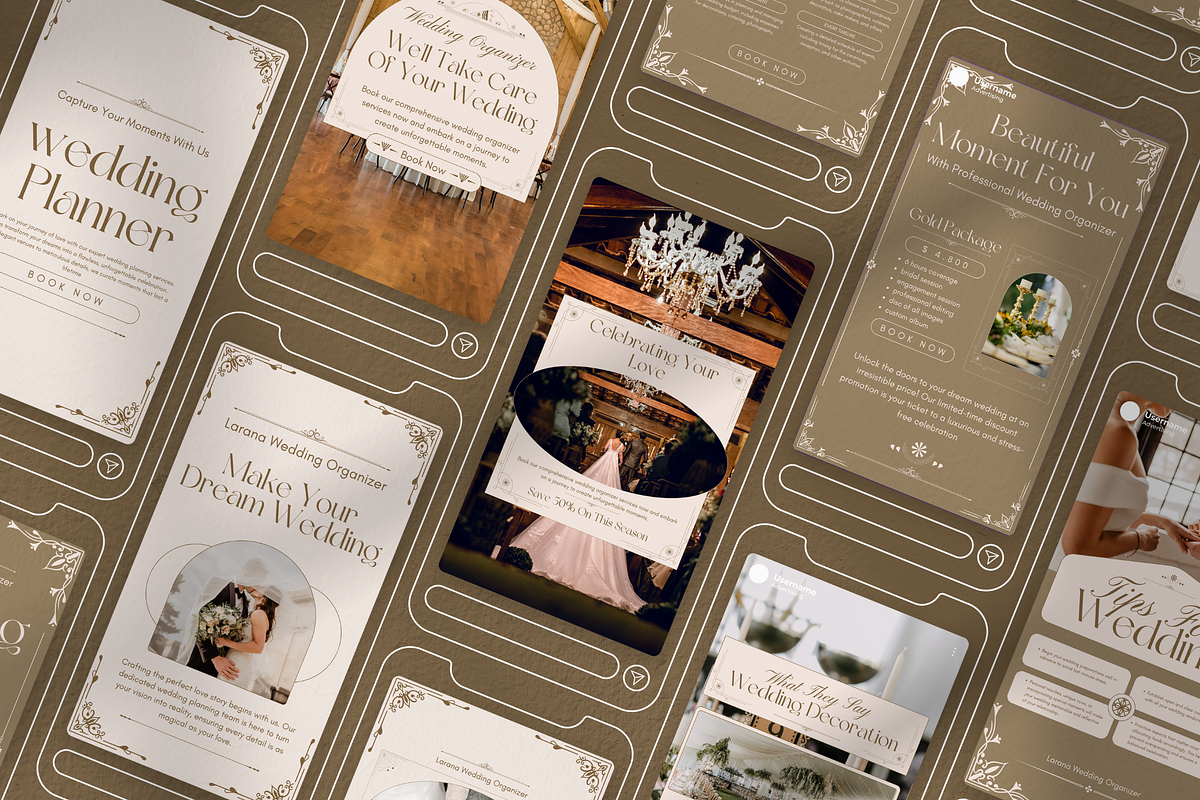 120 Gold Wedding Instagram Template, a Social Media Template by Branding Victory STD (Photo 6 of 10)
