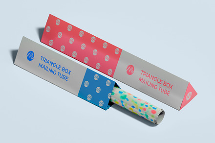 Triangle Mailing Tube Mockup, a Product Mockup by McLittle Stock