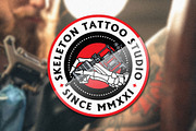 Skeleton Tattoo Badge Logo, a Branding & Logo Template by Stead Supply (Thumbnail 2 of 2)