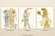 Vintage Flower Fairy Illustrations, a Decorative Illustration by Century Library (Thumbnail 3 of 10)