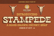 Stampede - Hand-drawn, Chunky Serif, a Slab Serif Font by Eric Pond Designs (Thumbnail 1 of 3)