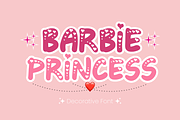 Barbie Princess - Disney Font Types, a Font by KiddoGlyphs Studio (Thumbnail 1 of 3)