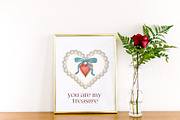 Forget-me-not Antique Valentine, a Seasonal Illustration by Catch the Dream Art (Thumbnail 6 of 10)